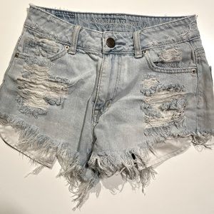 American Eagle Size 00 Distressed Jean Shorts
